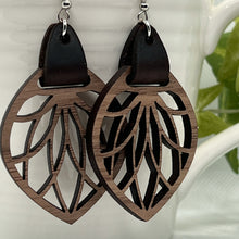 Load image into Gallery viewer, Leather Leaf Drop Earring
